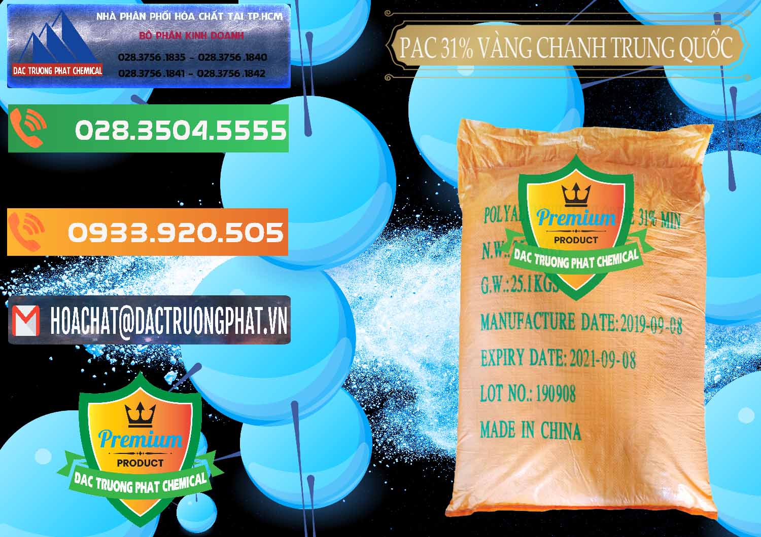 Cty chuyên bán ( phân phối ) PAC - Polyaluminium Chloride 28-31% Vàng Chanh Trung Quốc China - 0109 - Công ty chuyên kinh doanh và cung cấp hóa chất tại TP.HCM - hoachatxulynuoc.com.vn