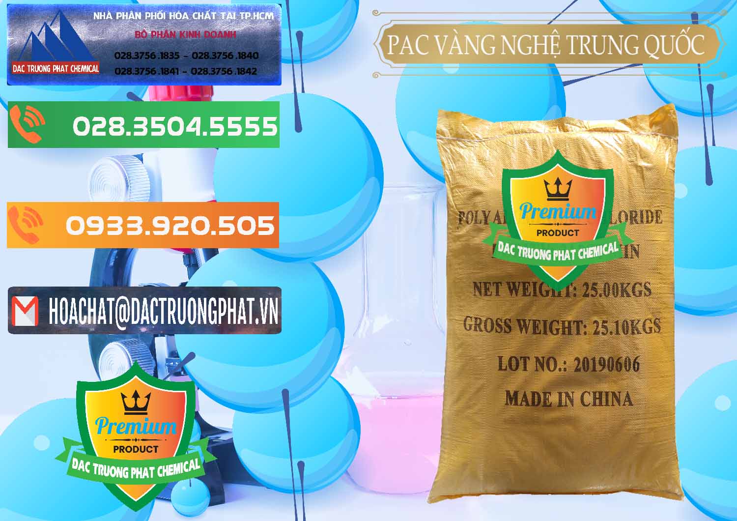 Bán _ cung ứng PAC - Polyaluminium Chloride Vàng Nghệ Trung Quốc China - 0110 - Cty phân phối _ kinh doanh hóa chất tại TP.HCM - hoachatxulynuoc.com.vn