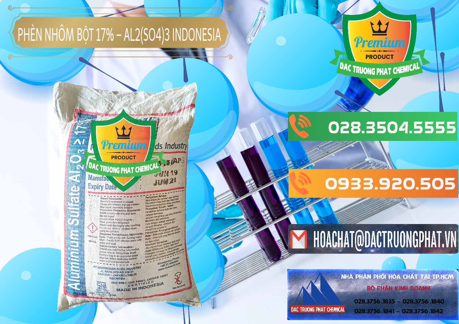 Nơi phân phối - bán Phèn Nhôm Bột - Al2(SO4)3 17% bao 25kg Indonesia - 0114 - Cty chuyên nhập khẩu & cung cấp hóa chất tại TP.HCM - hoachatxulynuoc.com.vn