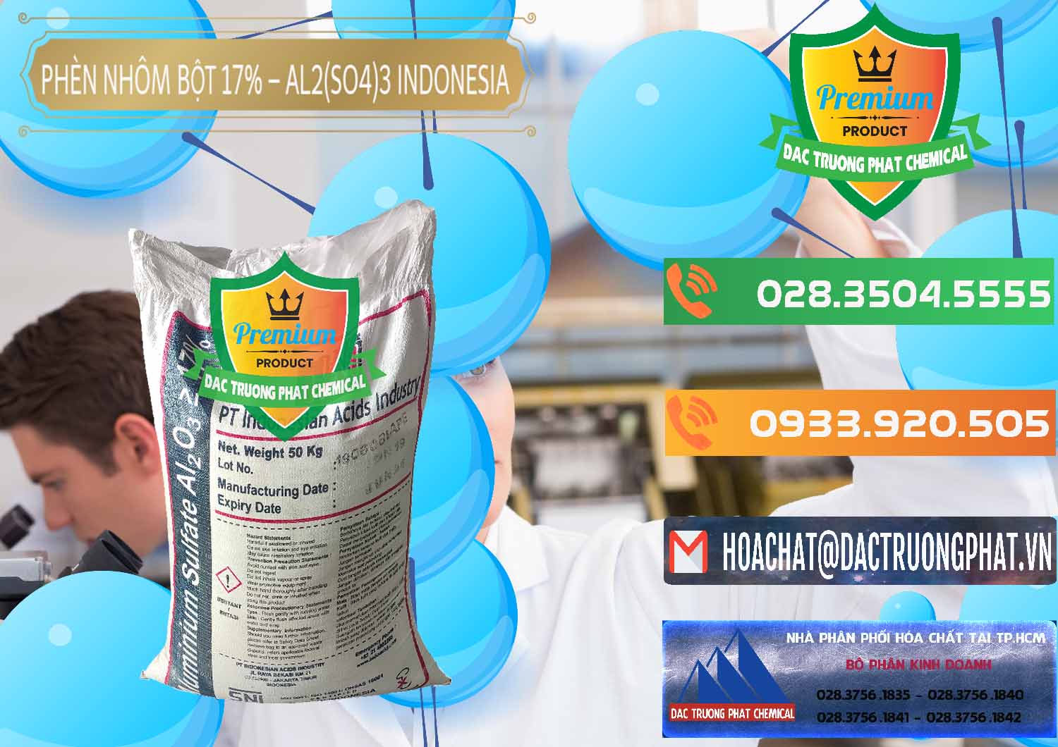 Công ty chuyên nhập khẩu - bán Phèn Nhôm Bột - Al2(SO4)3 17% bao 50kg Indonesia - 0112 - Nhà phân phối & cung cấp hóa chất tại TP.HCM - hoachatxulynuoc.com.vn