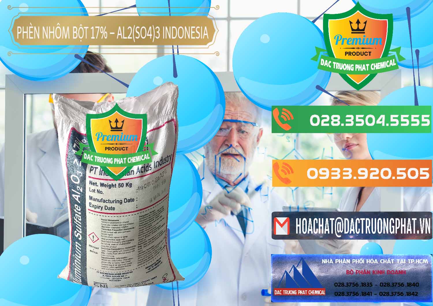 Công ty chuyên bán và phân phối Phèn Nhôm Bột - Al2(SO4)3 17% bao 50kg Indonesia - 0112 - Chuyên nhập khẩu ( phân phối ) hóa chất tại TP.HCM - hoachatxulynuoc.com.vn