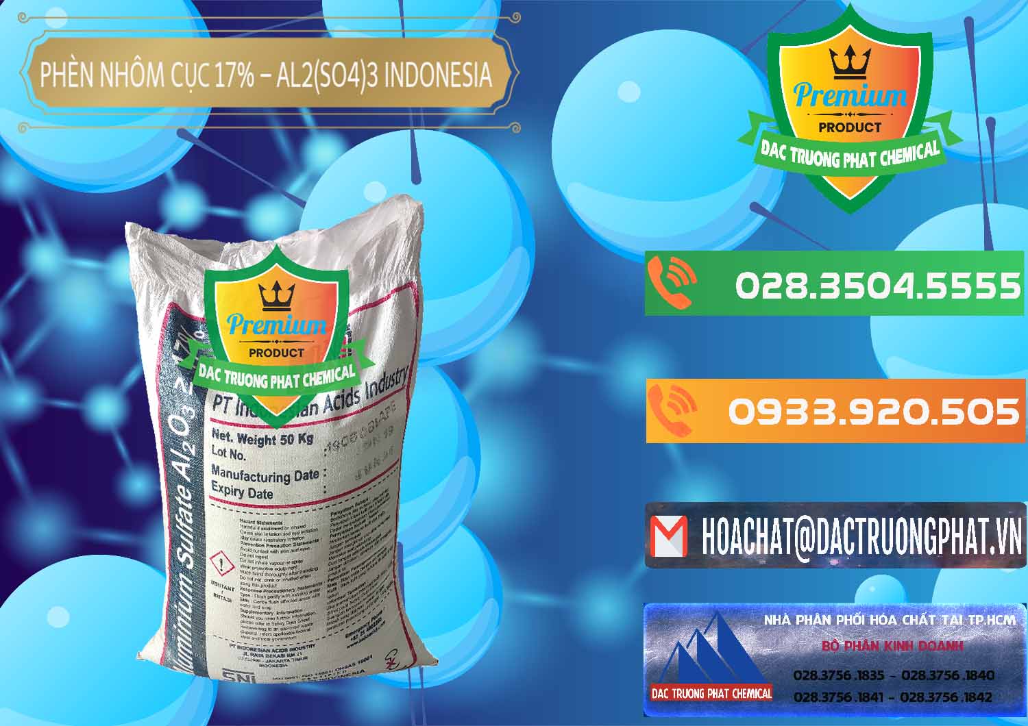 Đơn vị nhập khẩu - bán Phèn Nhôm Cục - Al2(SO4)3 17% bao 50kg Indonesia - 0113 - Nơi chuyên phân phối _ cung ứng hóa chất tại TP.HCM - hoachatxulynuoc.com.vn