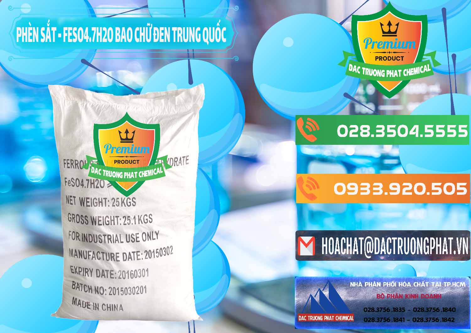 Cty bán & cung ứng Phèn Sắt - FeSO4.7H2O Bao Chữ Đen Trung Quốc China - 0234 - Cty phân phối _ cung cấp hóa chất tại TP.HCM - hoachatxulynuoc.com.vn