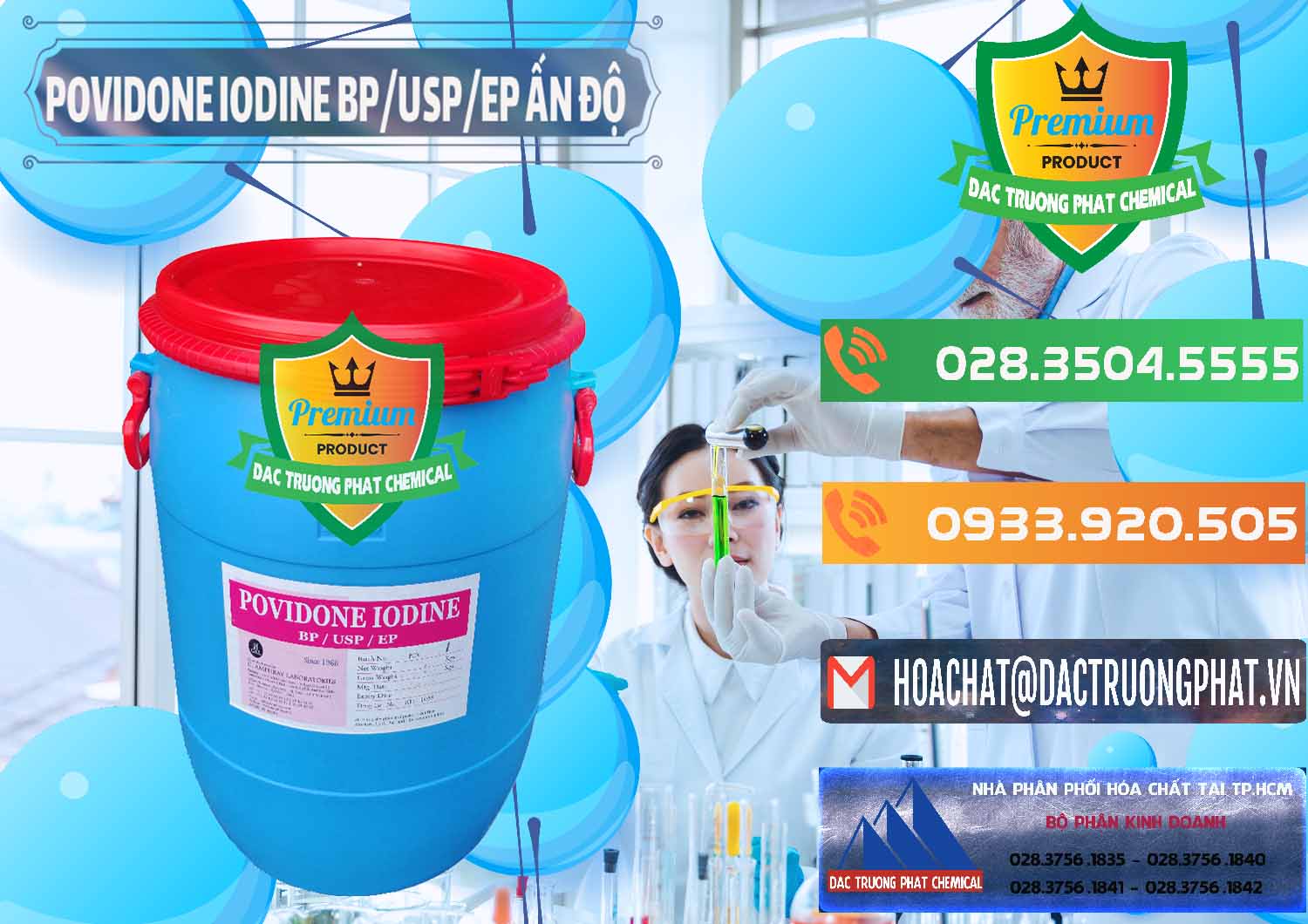 Công ty bán & phân phối Povidone Iodine BP USP EP Ấn Độ India - 0318 - Chuyên phân phối ( cung ứng ) hóa chất tại TP.HCM - hoachatxulynuoc.com.vn