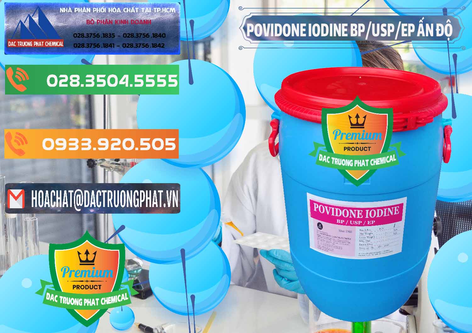 Đơn vị kinh doanh & bán Povidone Iodine BP USP EP Ấn Độ India - 0318 - Nơi phân phối và cung ứng hóa chất tại TP.HCM - hoachatxulynuoc.com.vn