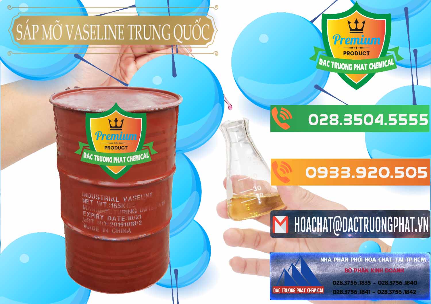 Cty kinh doanh _ bán Sáp Mỡ Vaseline Trung Quốc China - 0122 - Bán - cung cấp hóa chất tại TP.HCM - hoachatxulynuoc.com.vn