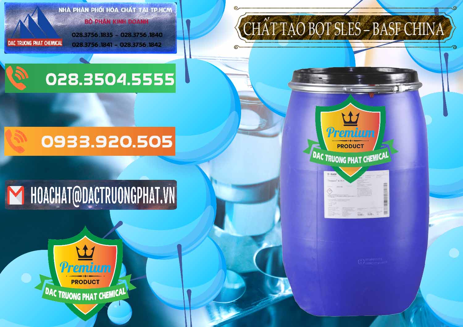 Công ty chuyên cung cấp ( bán ) Chất Tạo Bọt Sles - Sodium Lauryl Ether Sulphate BASF Trung Quốc China - 0332 - Nơi chuyên nhập khẩu _ cung cấp hóa chất tại TP.HCM - hoachatxulynuoc.com.vn