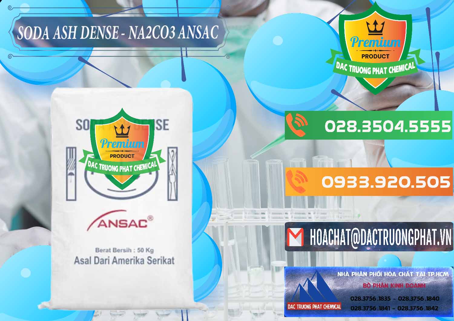 Đơn vị chuyên bán & cung ứng Soda Ash Dense - NA2CO3 Ansac Mỹ USA - 0412 - Đơn vị cung cấp & kinh doanh hóa chất tại TP.HCM - hoachatxulynuoc.com.vn