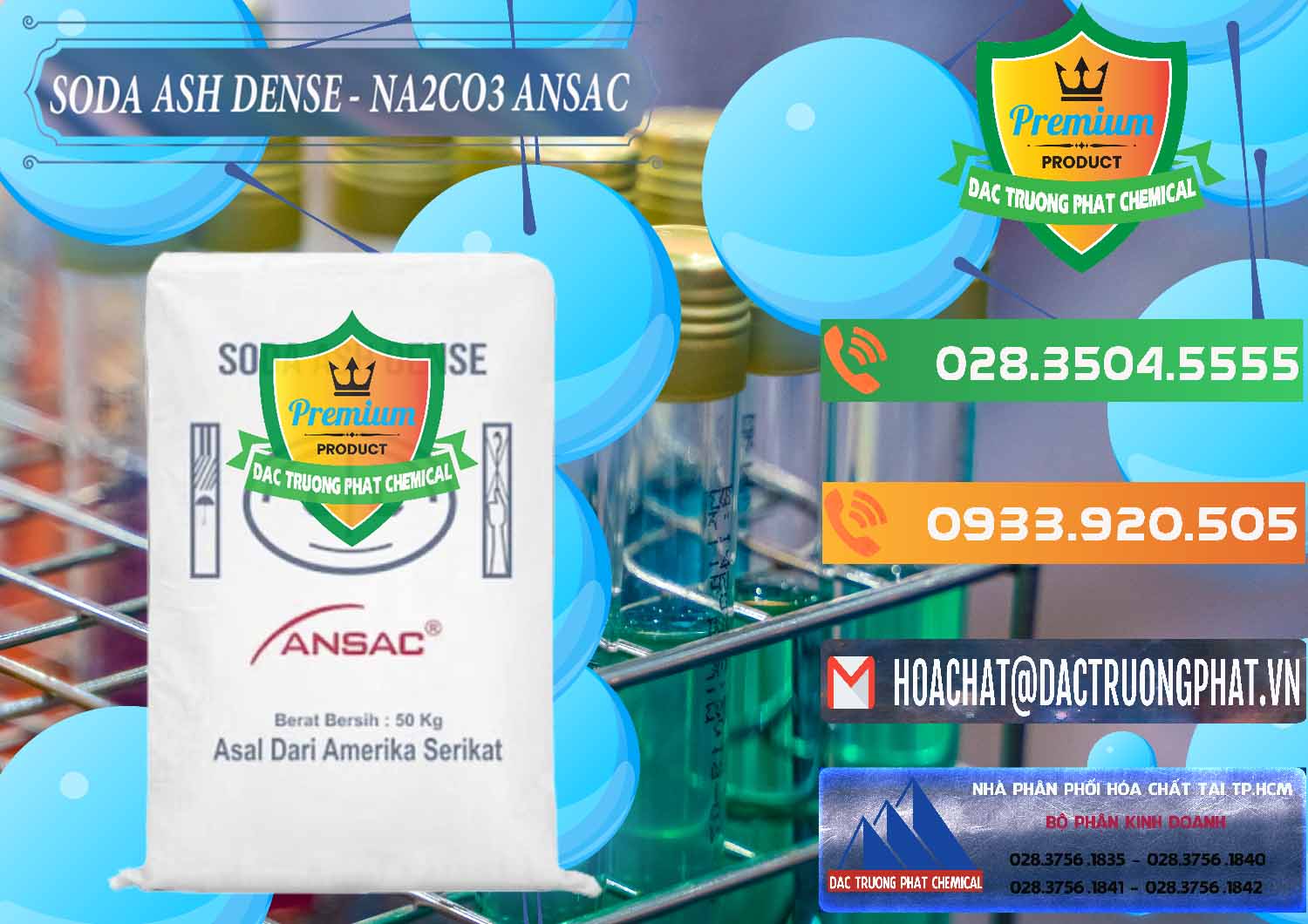 Nơi bán Soda Ash Dense - NA2CO3 Ansac Mỹ USA - 0412 - Nhà cung cấp & bán hóa chất tại TP.HCM - hoachatxulynuoc.com.vn