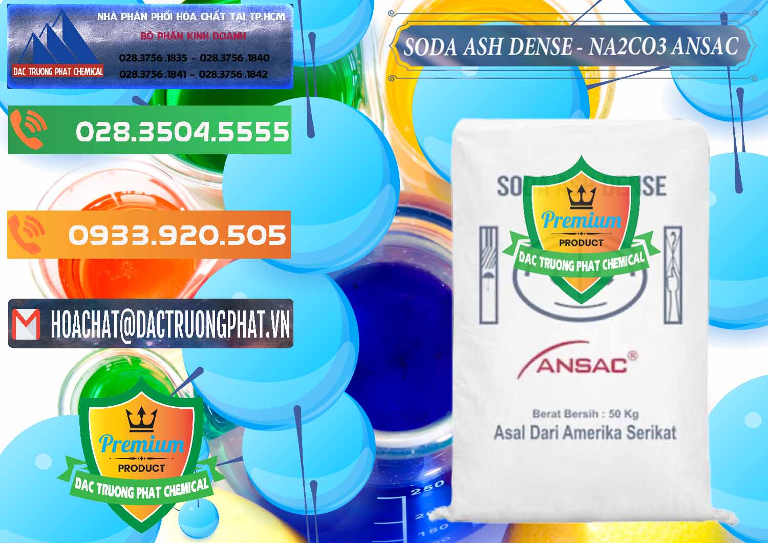 Nơi chuyên bán ( cung ứng ) Soda Ash Dense - NA2CO3 Ansac Mỹ USA - 0412 - Chuyên bán và phân phối hóa chất tại TP.HCM - hoachatxulynuoc.com.vn