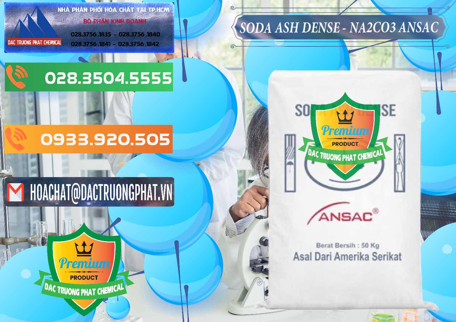 Công ty chuyên phân phối và bán Soda Ash Dense - NA2CO3 Ansac Mỹ USA - 0412 - Công ty nhập khẩu và cung cấp hóa chất tại TP.HCM - hoachatxulynuoc.com.vn