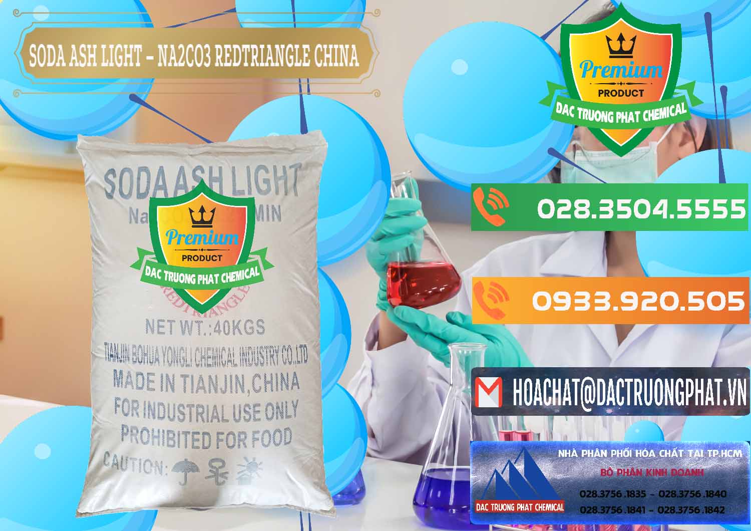 Nhà phân phối & bán Soda Ash Light - NA2CO3 Redtriangle Trung Quốc China - 0131 - Nơi phân phối ( kinh doanh ) hóa chất tại TP.HCM - hoachatxulynuoc.com.vn