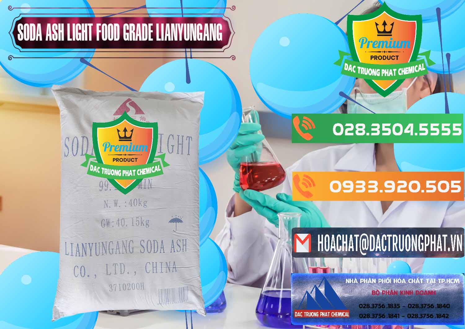 Nơi chuyên cung ứng ( bán ) Soda Ash Light - NA2CO3 Food Grade Lianyungang Trung Quốc - 0222 - Đơn vị chuyên nhập khẩu ( phân phối ) hóa chất tại TP.HCM - hoachatxulynuoc.com.vn
