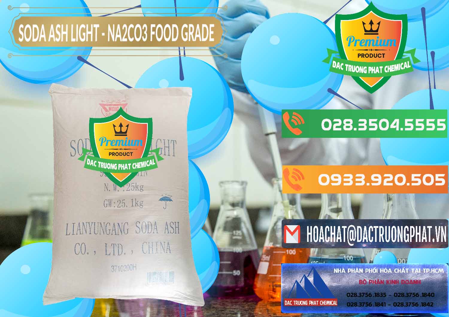 Nơi cung cấp và bán Sodium Carbonate © Muối Soda Nóng 99.2% Food Grade Nơi chuyên cung ứng và bán Soda Ash Light – NA2CO3 Food Grade Trung Quốc China - 0127 - Chuyên kinh doanh ( phân phối ) hóa chất tại TP.HCM - hoachatxulynuoc.com.vn