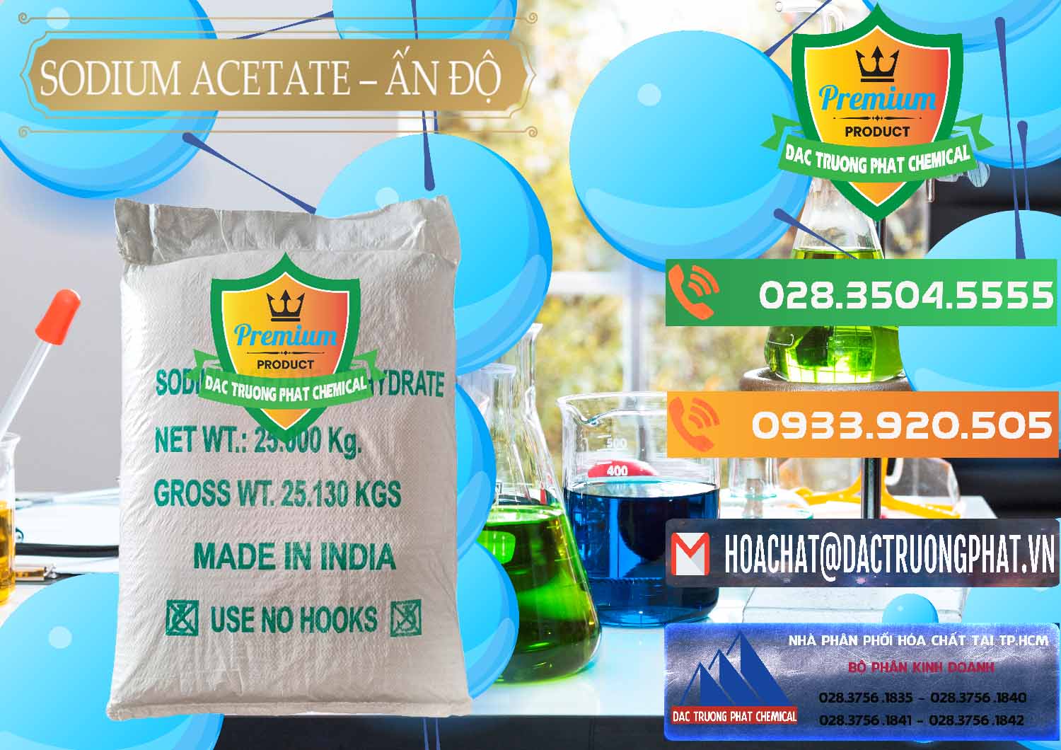 Nơi phân phối _ bán Sodium Acetate - Natri Acetate Ấn Độ India - 0133 - Chuyên phân phối & kinh doanh hóa chất tại TP.HCM - hoachatxulynuoc.com.vn