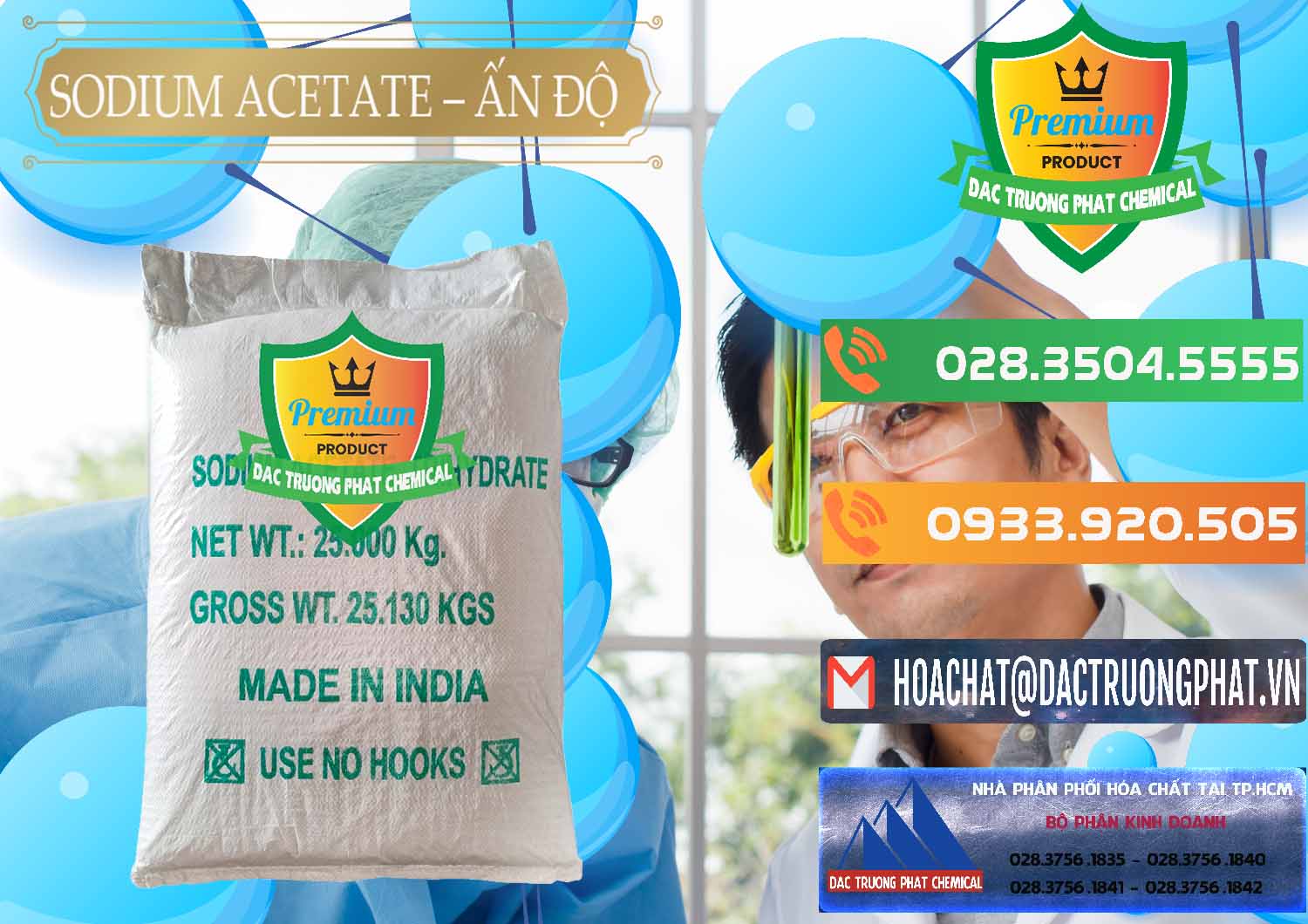Cung cấp và bán Sodium Acetate - Natri Acetate Ấn Độ India - 0133 - Cty chuyên phân phối _ cung ứng hóa chất tại TP.HCM - hoachatxulynuoc.com.vn
