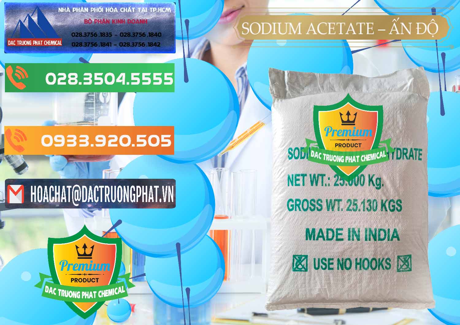 Nơi chuyên nhập khẩu và bán Sodium Acetate - Natri Acetate Ấn Độ India - 0133 - Chuyên kinh doanh ( phân phối ) hóa chất tại TP.HCM - hoachatxulynuoc.com.vn