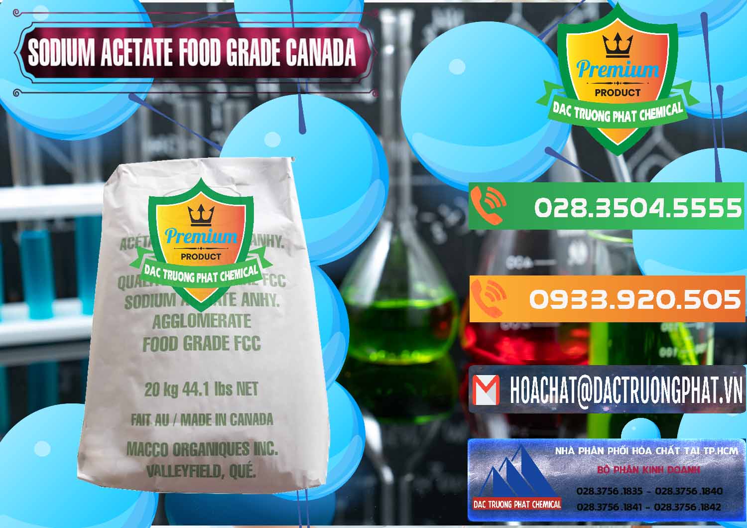 Nơi chuyên cung cấp ( bán ) Sodium Acetate - Natri Acetate Food Grade Canada - 0282 - Nơi chuyên phân phối và kinh doanh hóa chất tại TP.HCM - hoachatxulynuoc.com.vn