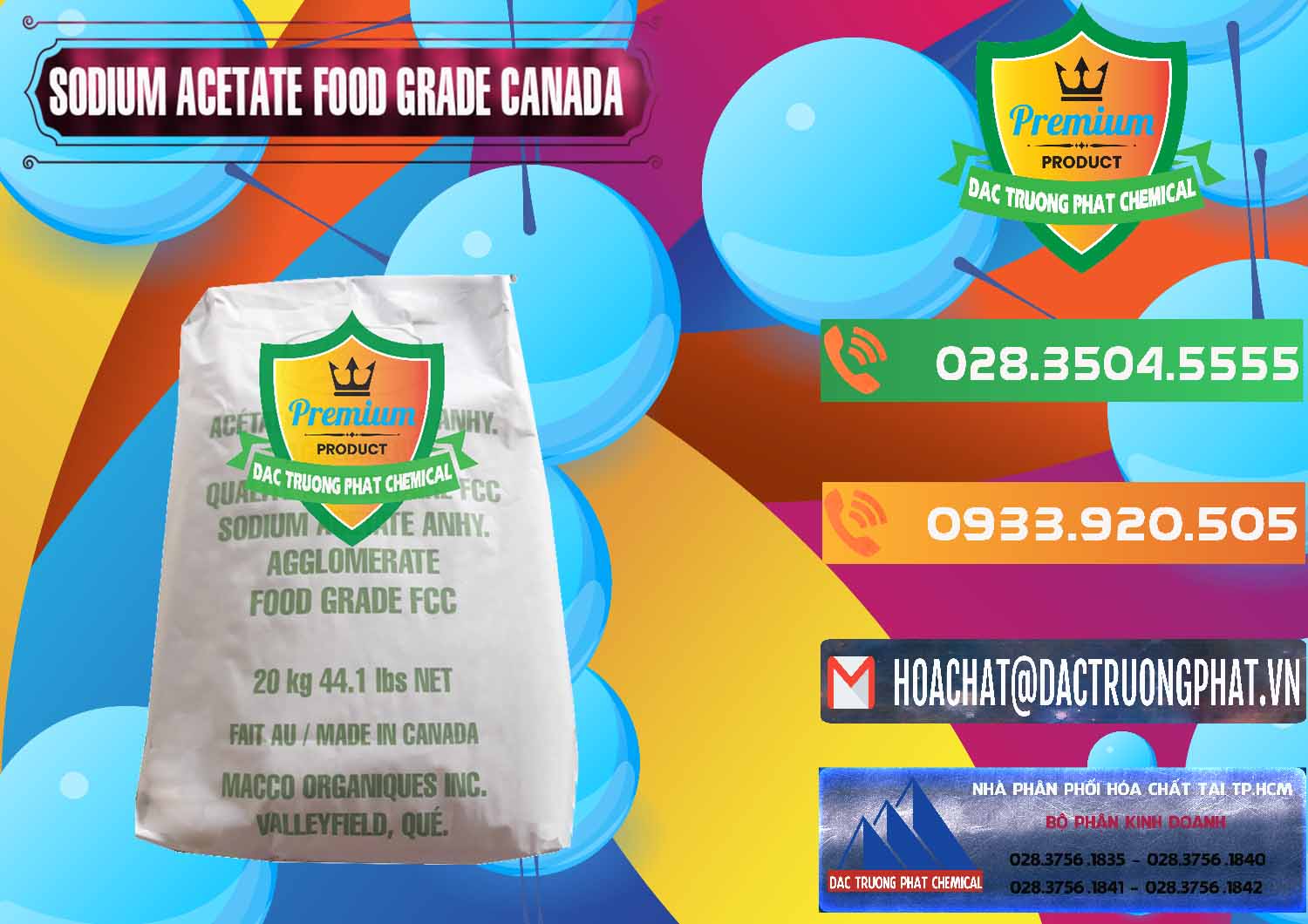 Cty kinh doanh - bán Sodium Acetate - Natri Acetate Food Grade Canada - 0282 - Cty chuyên phân phối & kinh doanh hóa chất tại TP.HCM - hoachatxulynuoc.com.vn