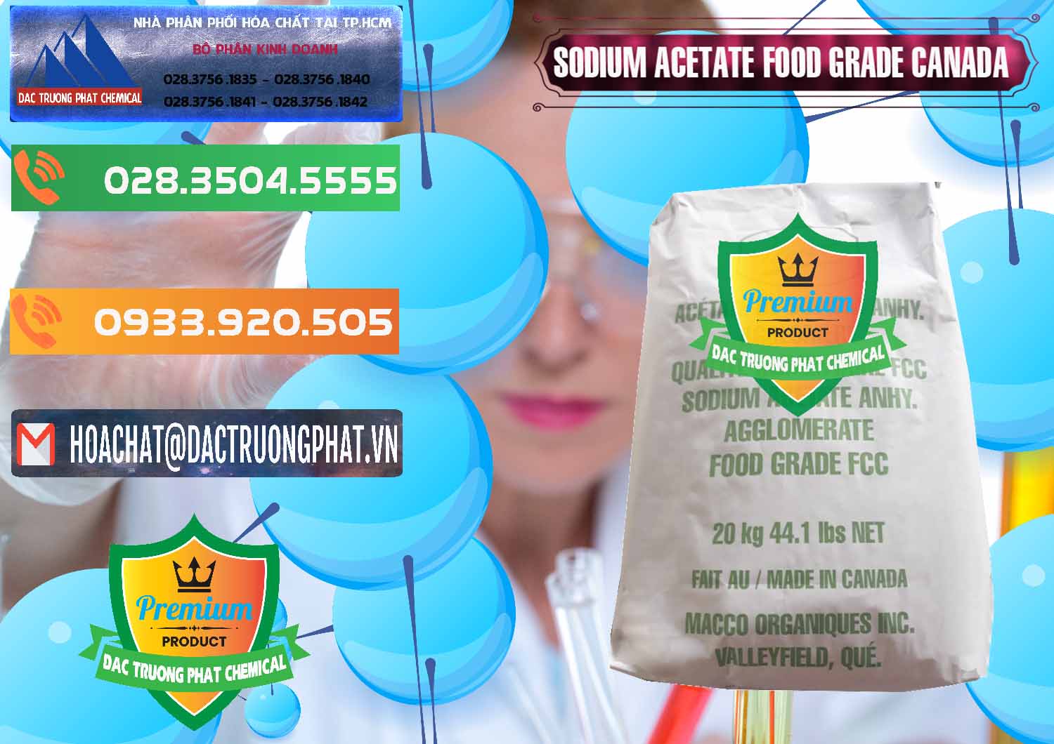 Nhà phân phối - bán Sodium Acetate - Natri Acetate Food Grade Canada - 0282 - Nhà phân phối ( cung cấp ) hóa chất tại TP.HCM - hoachatxulynuoc.com.vn