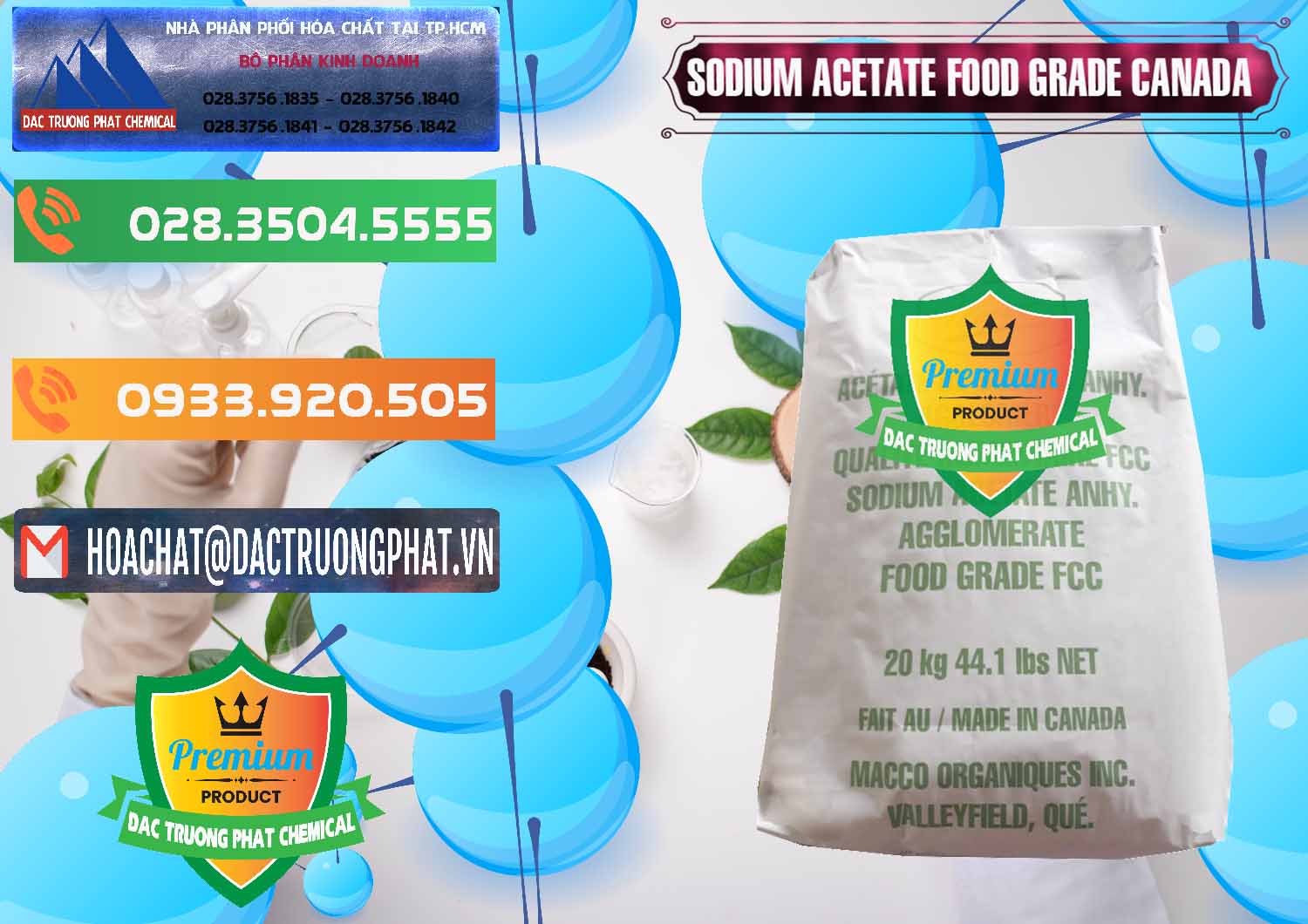 Chuyên bán ( cung cấp ) Sodium Acetate - Natri Acetate Food Grade Canada - 0282 - Chuyên kinh doanh - cung cấp hóa chất tại TP.HCM - hoachatxulynuoc.com.vn