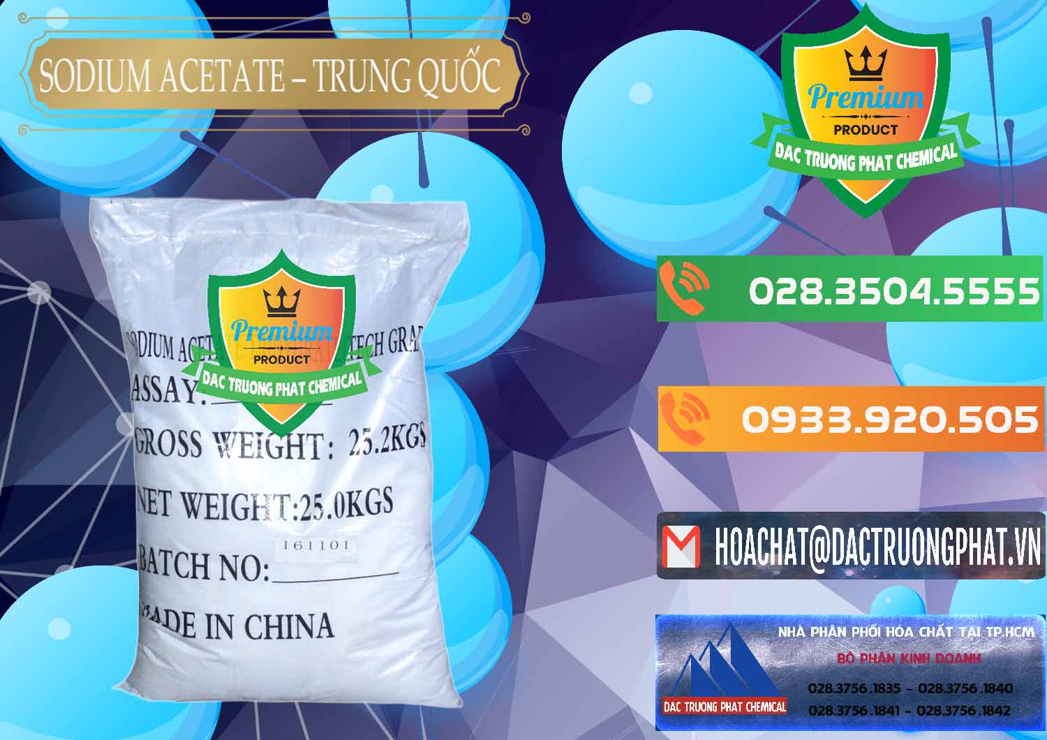 Cung cấp _ bán Sodium Acetate - Natri Acetate Trung Quốc China - 0134 - Nơi chuyên phân phối _ bán hóa chất tại TP.HCM - hoachatxulynuoc.com.vn
