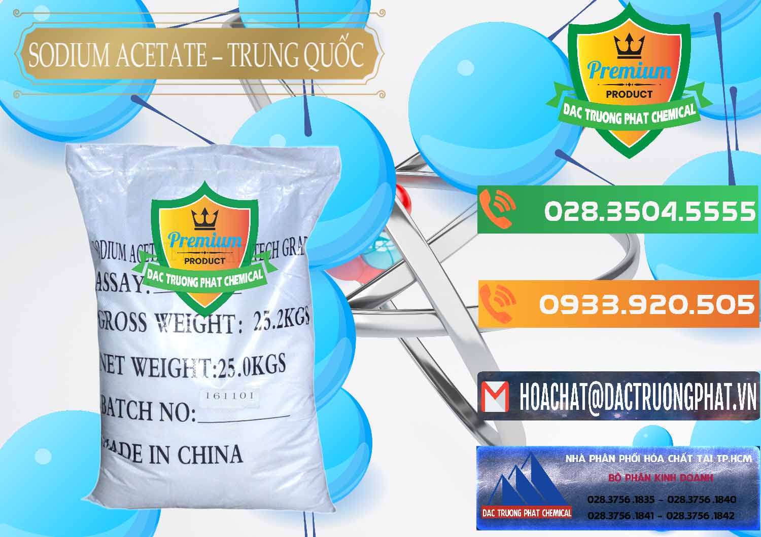 Đơn vị chuyên bán _ cung cấp Sodium Acetate - Natri Acetate Trung Quốc China - 0134 - Công ty cung cấp & phân phối hóa chất tại TP.HCM - hoachatxulynuoc.com.vn