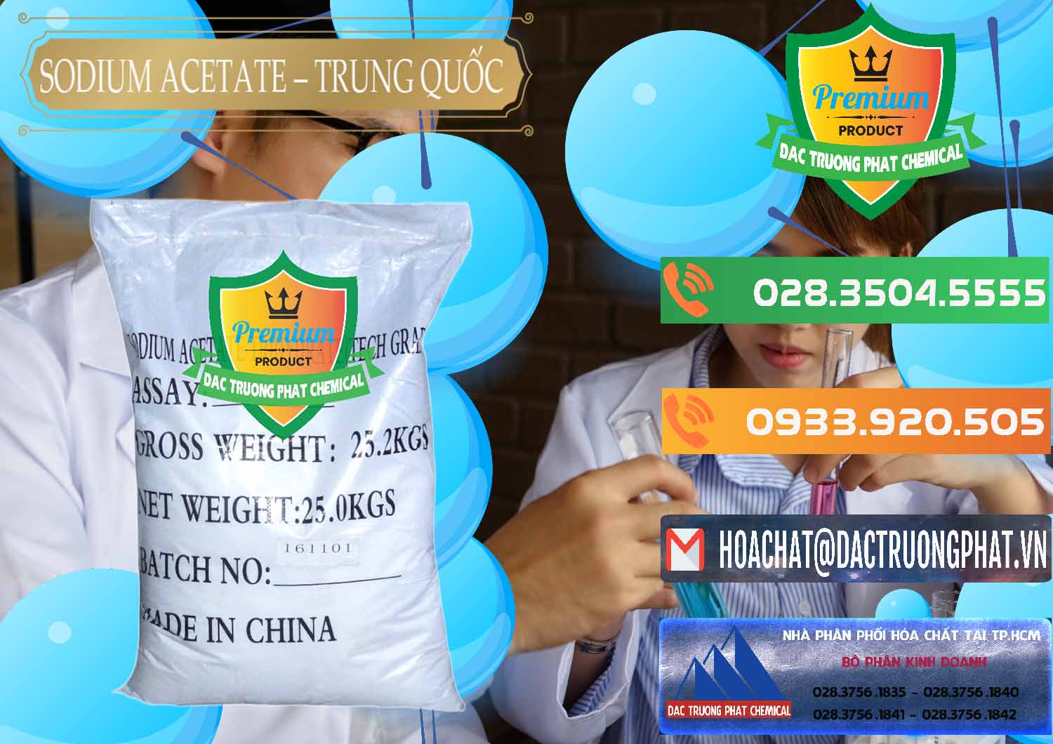 Công ty chuyên phân phối _ bán Sodium Acetate - Natri Acetate Trung Quốc China - 0134 - Cty phân phối và cung cấp hóa chất tại TP.HCM - hoachatxulynuoc.com.vn