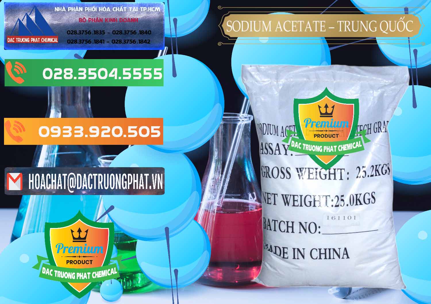 Nơi bán Sodium Acetate - Natri Acetate Trung Quốc China - 0134 - Nơi chuyên cung cấp và bán hóa chất tại TP.HCM - hoachatxulynuoc.com.vn