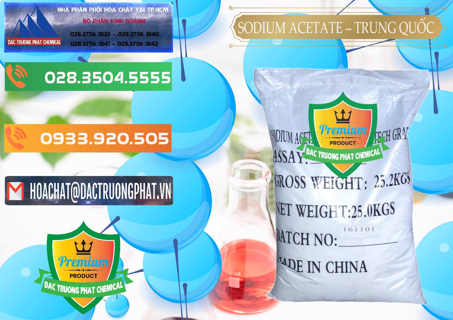 Chuyên bán ( cung cấp ) Sodium Acetate - Natri Acetate Trung Quốc China - 0134 - Chuyên cung cấp ( nhập khẩu ) hóa chất tại TP.HCM - hoachatxulynuoc.com.vn