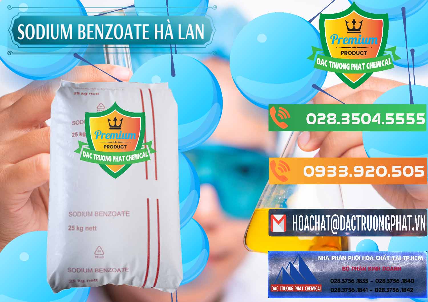 Đơn vị cung cấp ( bán ) Sodium Benzoate - Mốc Bột Chữ Cam Hà Lan Netherlands - 0360 - Nơi chuyên phân phối - bán hóa chất tại TP.HCM - hoachatxulynuoc.com.vn