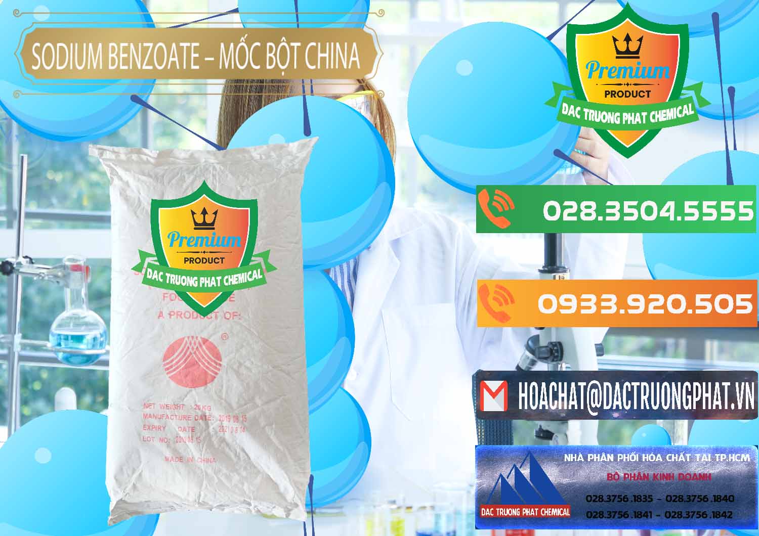 Cty chuyên nhập khẩu & bán Sodium Benzoate - Mốc Bột Chữ Cam Food Grade Trung Quốc China - 0135 - Nơi chuyên cung ứng ( phân phối ) hóa chất tại TP.HCM - hoachatxulynuoc.com.vn