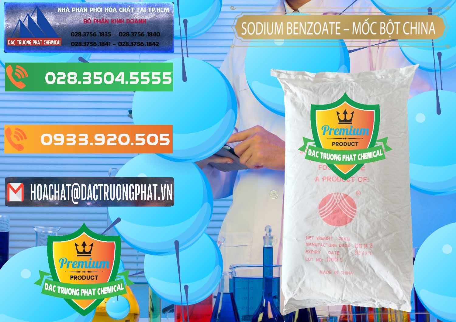 Cty phân phối - bán Sodium Benzoate - Mốc Bột Chữ Cam Food Grade Trung Quốc China - 0135 - Chuyên nhập khẩu ( cung cấp ) hóa chất tại TP.HCM - hoachatxulynuoc.com.vn
