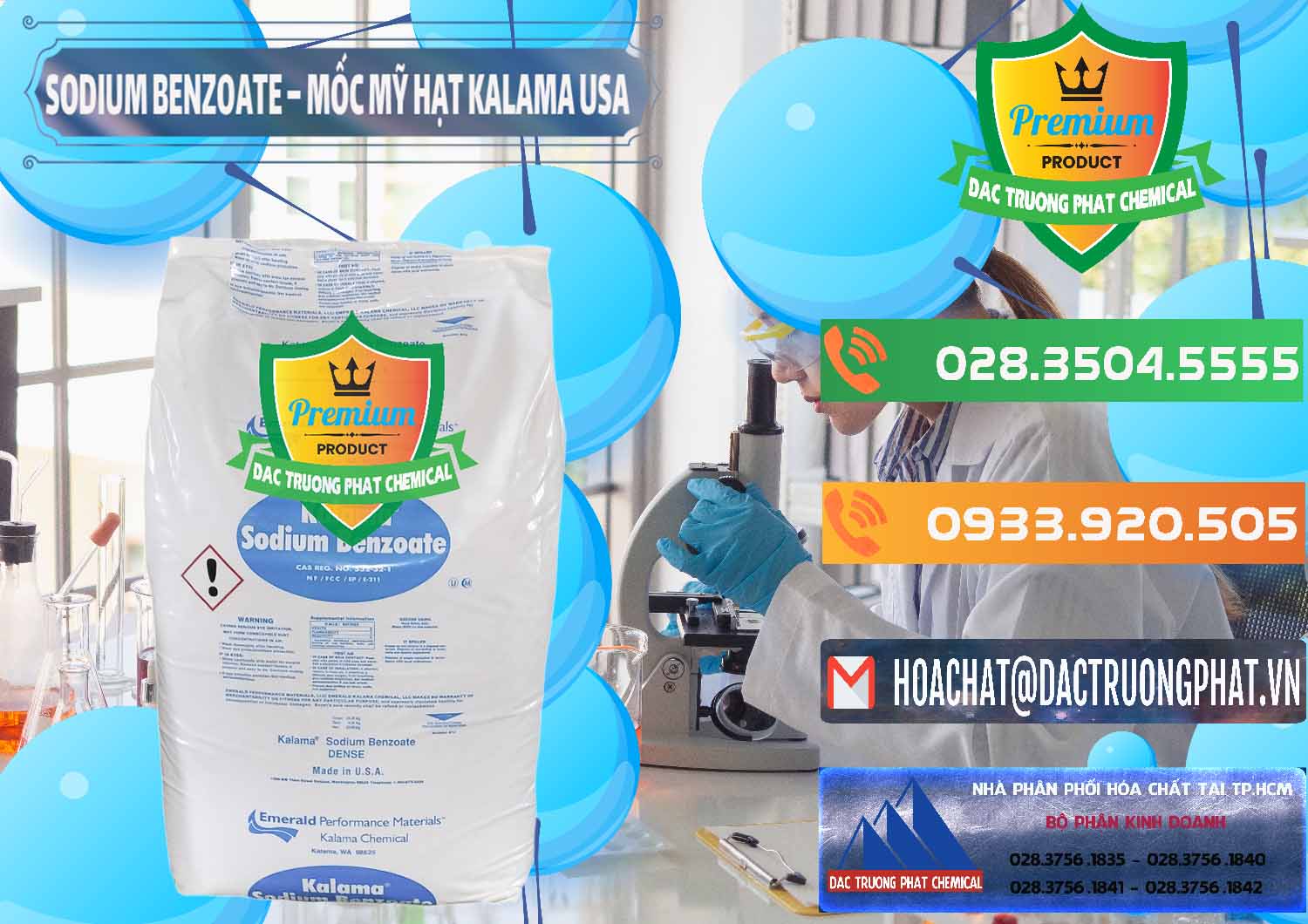 Nhập khẩu ( bán ) Sodium Benzoate - Mốc Hạt Kalama Food Grade Mỹ Usa - 0137 - Cty chuyên phân phối ( kinh doanh ) hóa chất tại TP.HCM - hoachatxulynuoc.com.vn