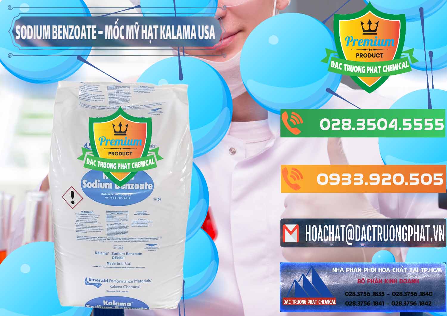 Đơn vị chuyên cung ứng & bán Sodium Benzoate - Mốc Hạt Kalama Food Grade Mỹ Usa - 0137 - Nơi nhập khẩu ( cung cấp ) hóa chất tại TP.HCM - hoachatxulynuoc.com.vn