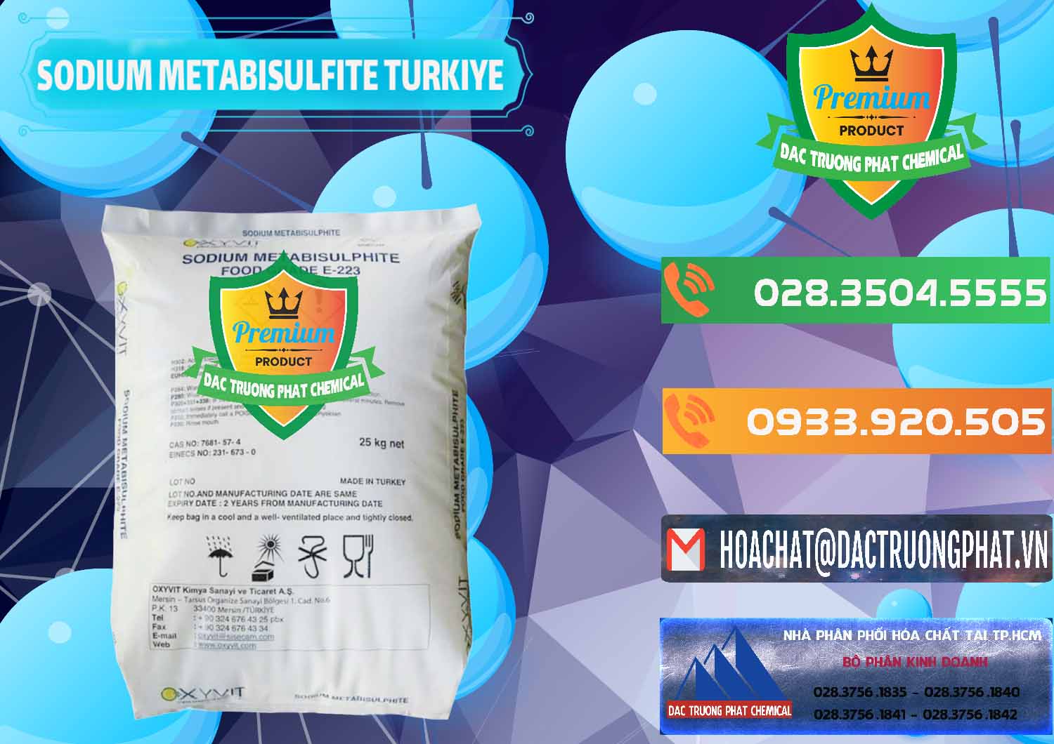 Nhập khẩu _ bán Sodium Metabisulfite - NA2S2O5 Food Grade E-223 Thổ Nhĩ Kỳ Turkey - 0413 - Nơi cung ứng và phân phối hóa chất tại TP.HCM - hoachatxulynuoc.com.vn