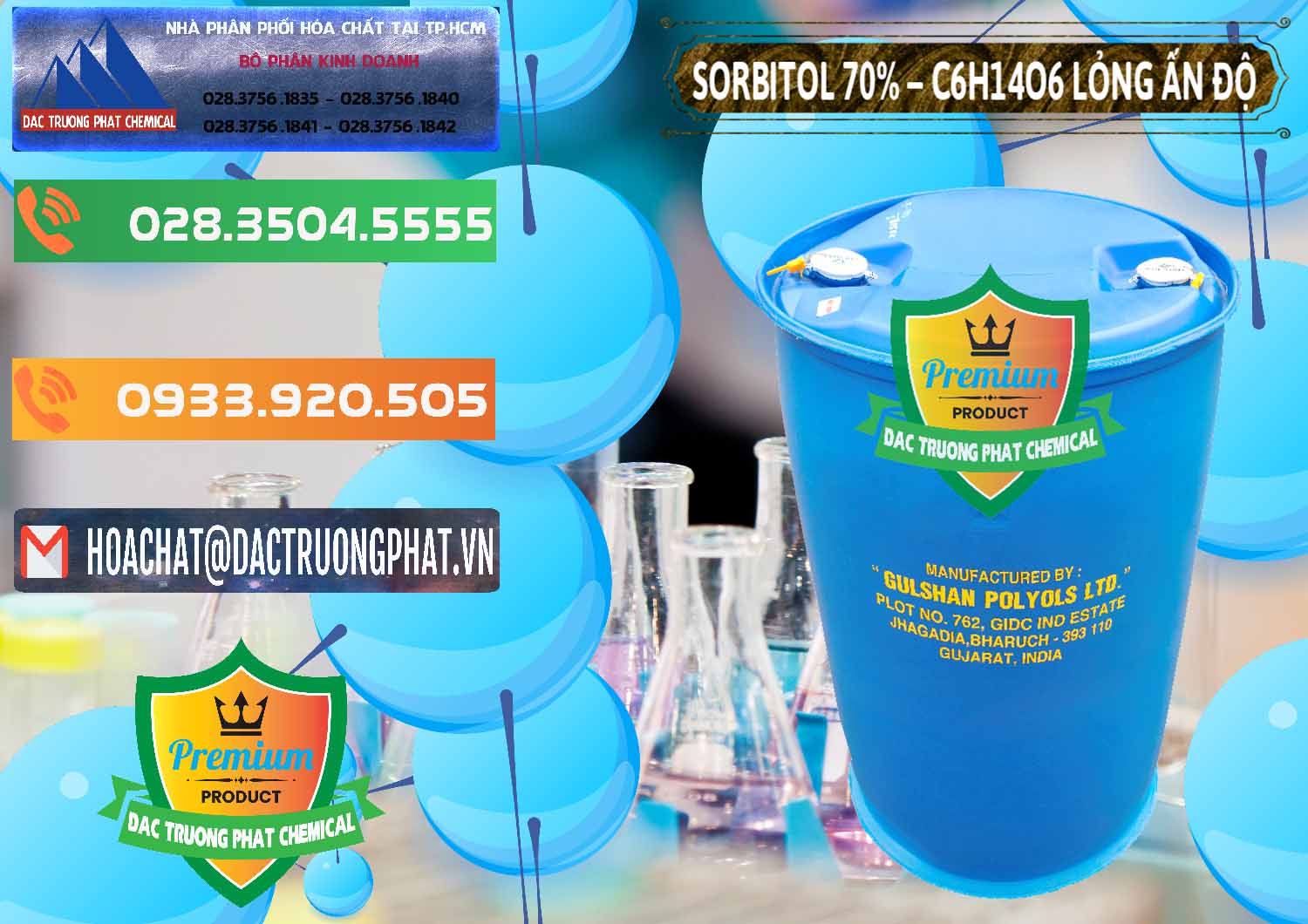Cty kinh doanh - bán Sorbitol - C6H14O6 Lỏng 70% Food Grade Ấn Độ India - 0152 - Nhà phân phối _ bán hóa chất tại TP.HCM - hoachatxulynuoc.com.vn
