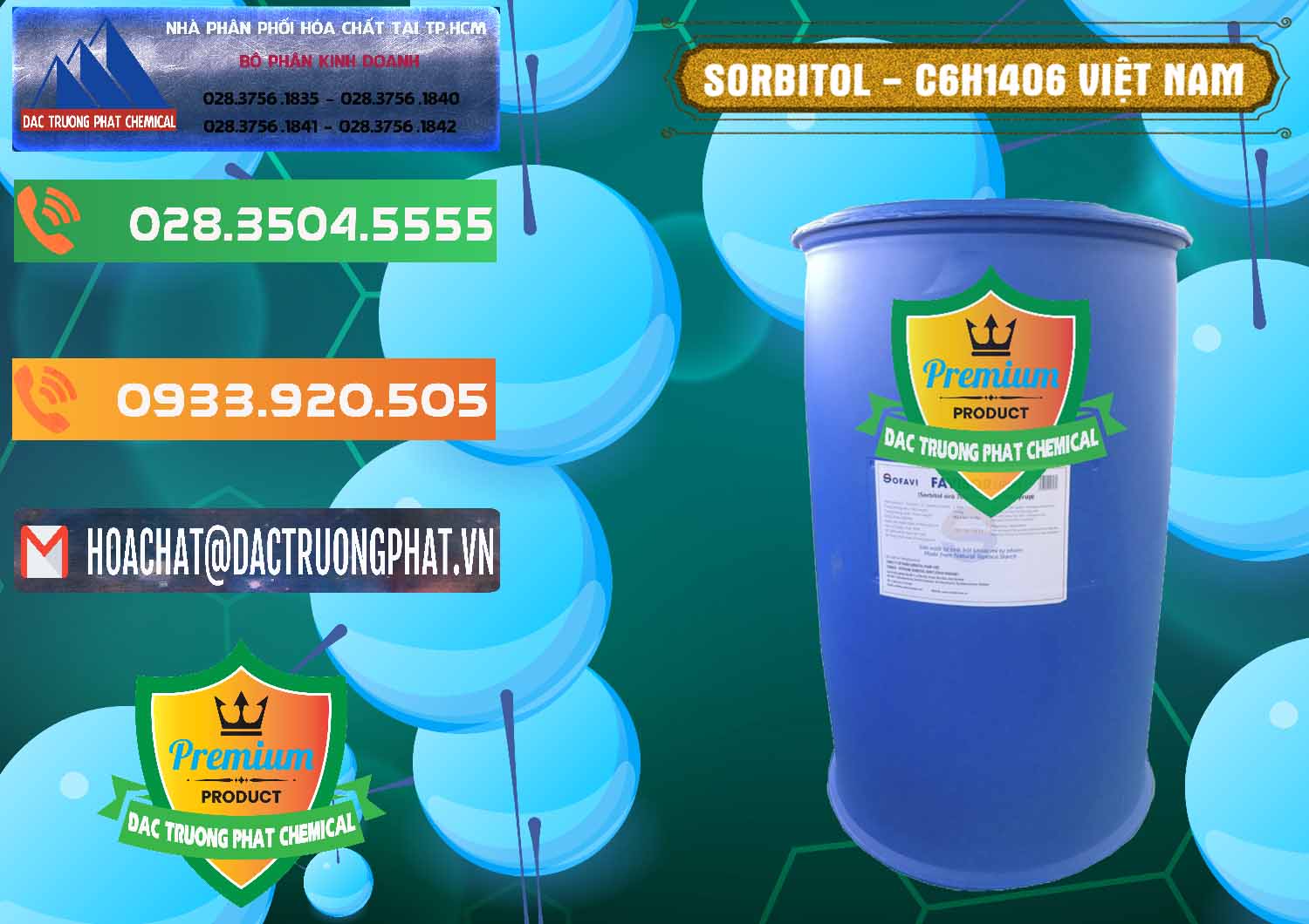 Chuyên phân phối ( kinh doanh ) Sorbitol - C6H14O6 Lỏng 70% Food Grade Việt Nam - 0438 - Đơn vị chuyên cung cấp và kinh doanh hóa chất tại TP.HCM - hoachatxulynuoc.com.vn