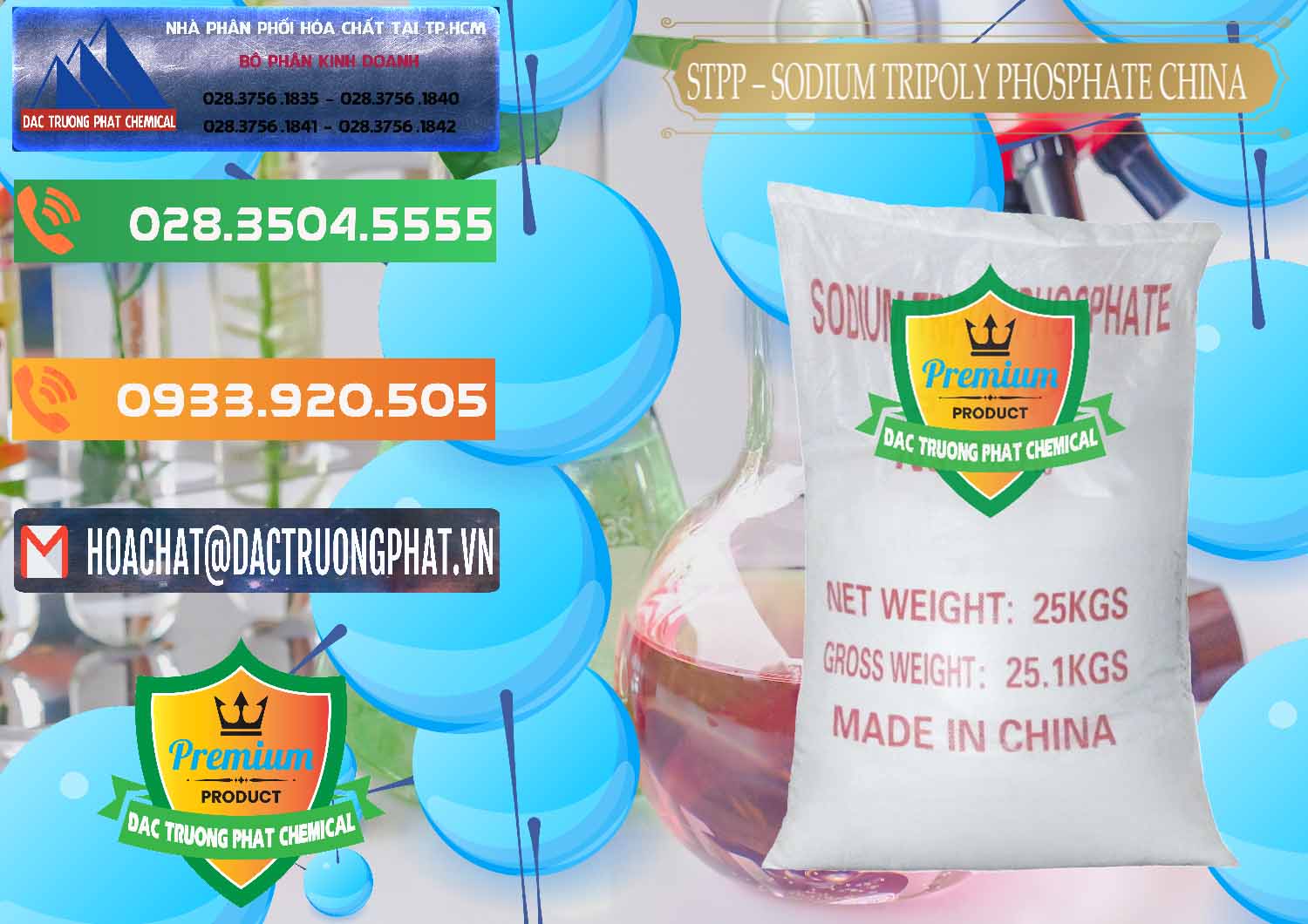 Nơi bán và phân phối Sodium Tripoly Phosphate - STPP 96% Chữ Đỏ Trung Quốc China - 0155 - Cung cấp - nhập khẩu hóa chất tại TP.HCM - hoachatxulynuoc.com.vn
