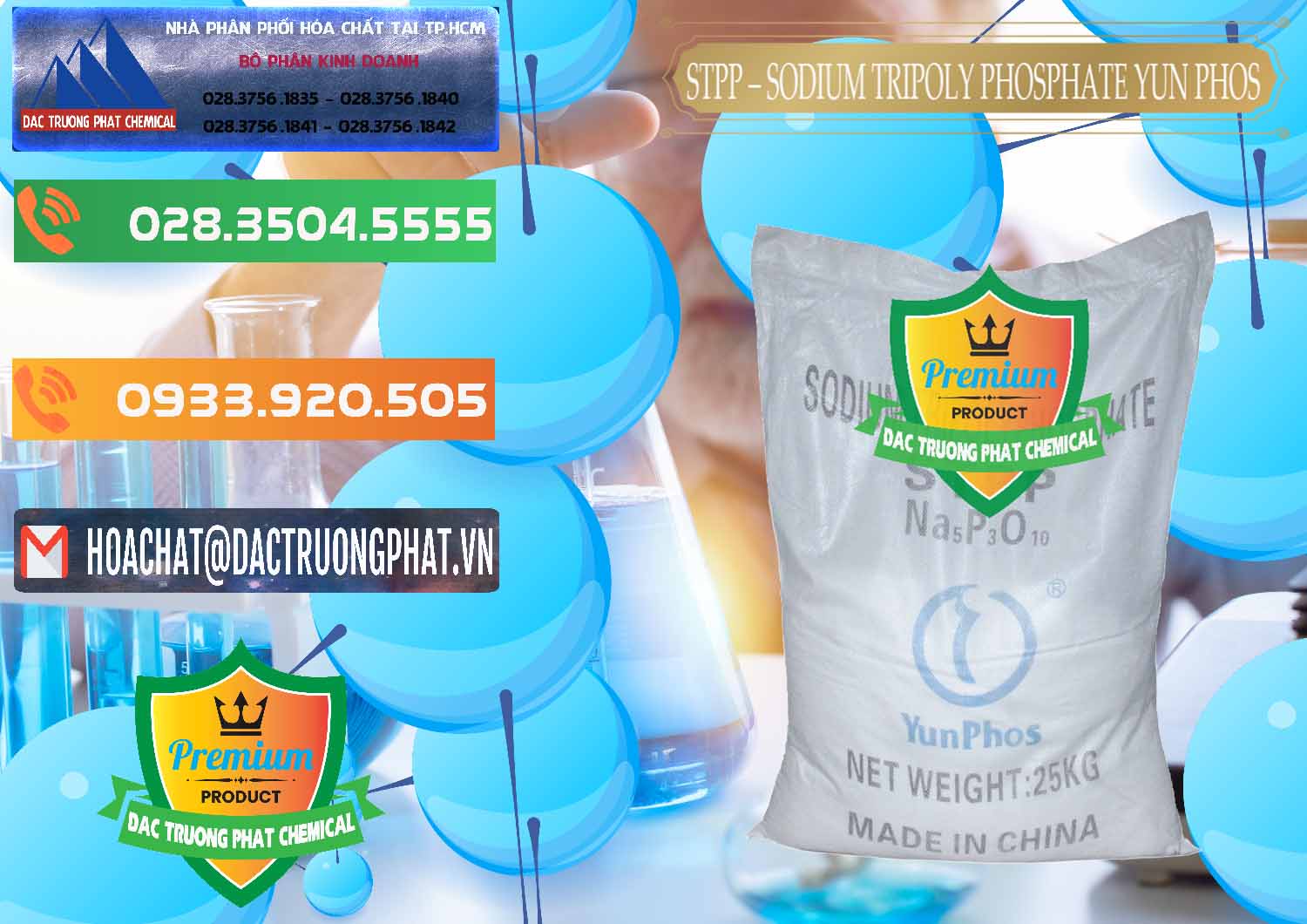 Cty cung cấp - bán Sodium Tripoly Phosphate - STPP Yun Phos Trung Quốc China - 0153 - Chuyên phân phối và kinh doanh hóa chất tại TP.HCM - hoachatxulynuoc.com.vn
