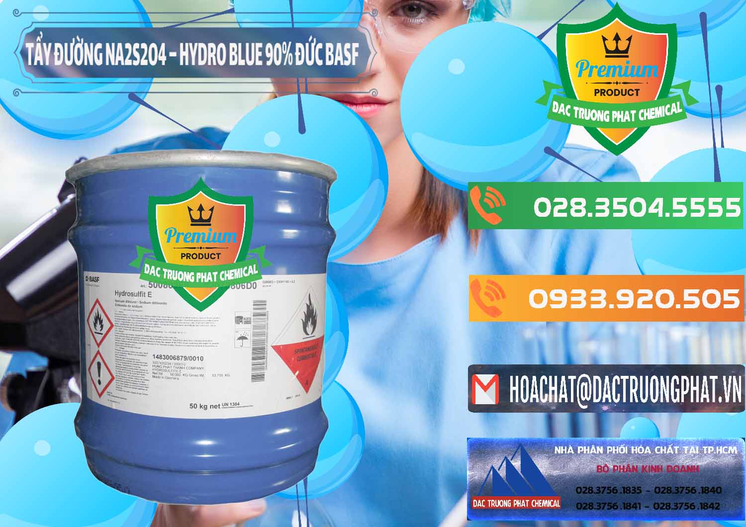 Công ty kinh doanh & bán Tẩy Đường NA2S2O4 – Hydro Blue 90% Thùng Lùn BASF Đức Germany - 0157 - Đơn vị chuyên cung cấp ( nhập khẩu ) hóa chất tại TP.HCM - hoachatxulynuoc.com.vn