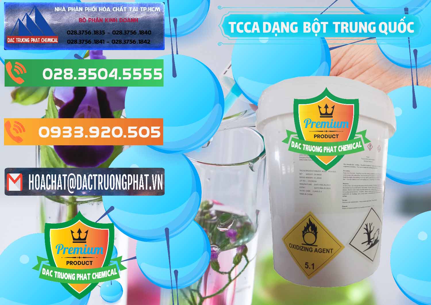 Nhà phân phối & bán TCCA - Acid Trichloroisocyanuric Dạng Bột Thùng 20kg Trung Quốc China - 0386 - Nhà phân phối - bán hóa chất tại TP.HCM - hoachatxulynuoc.com.vn