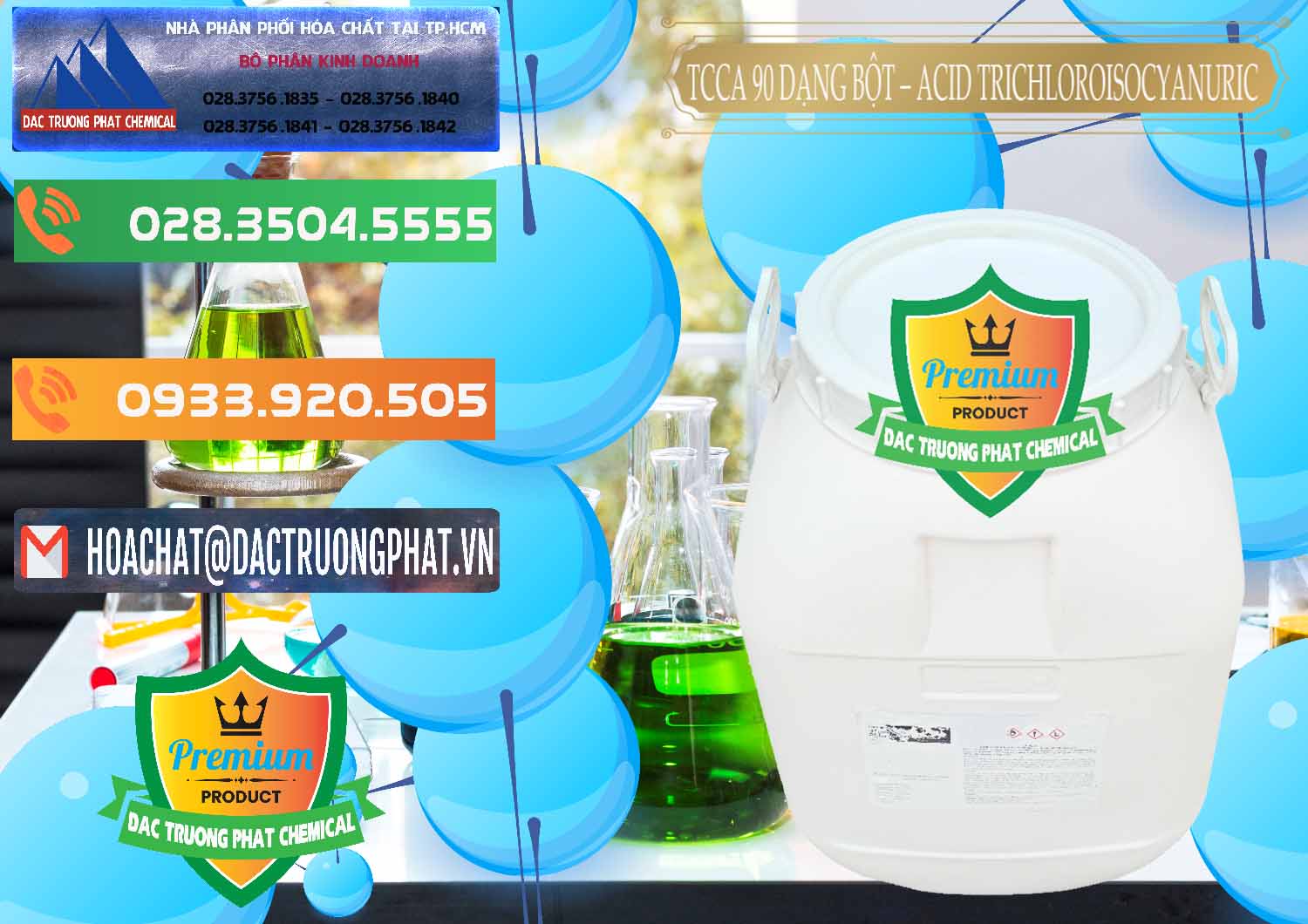 Chuyên cung ứng và bán TCCA - Acid Trichloroisocyanuric 90% Dạng Bột Trung Quốc China - 0161 - Công ty cung cấp ( phân phối ) hóa chất tại TP.HCM - hoachatxulynuoc.com.vn