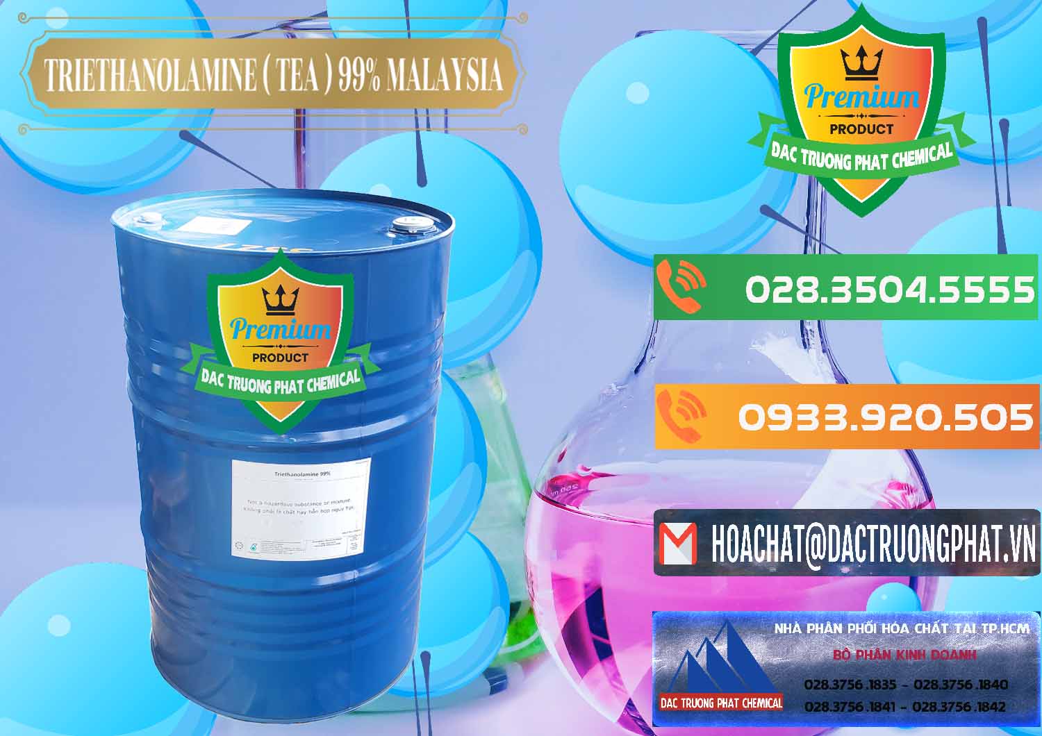 Nơi kinh doanh & bán TEA - Triethanolamine 99% Mã Lai Malaysia - 0323 - Công ty phân phối - nhập khẩu hóa chất tại TP.HCM - hoachatxulynuoc.com.vn