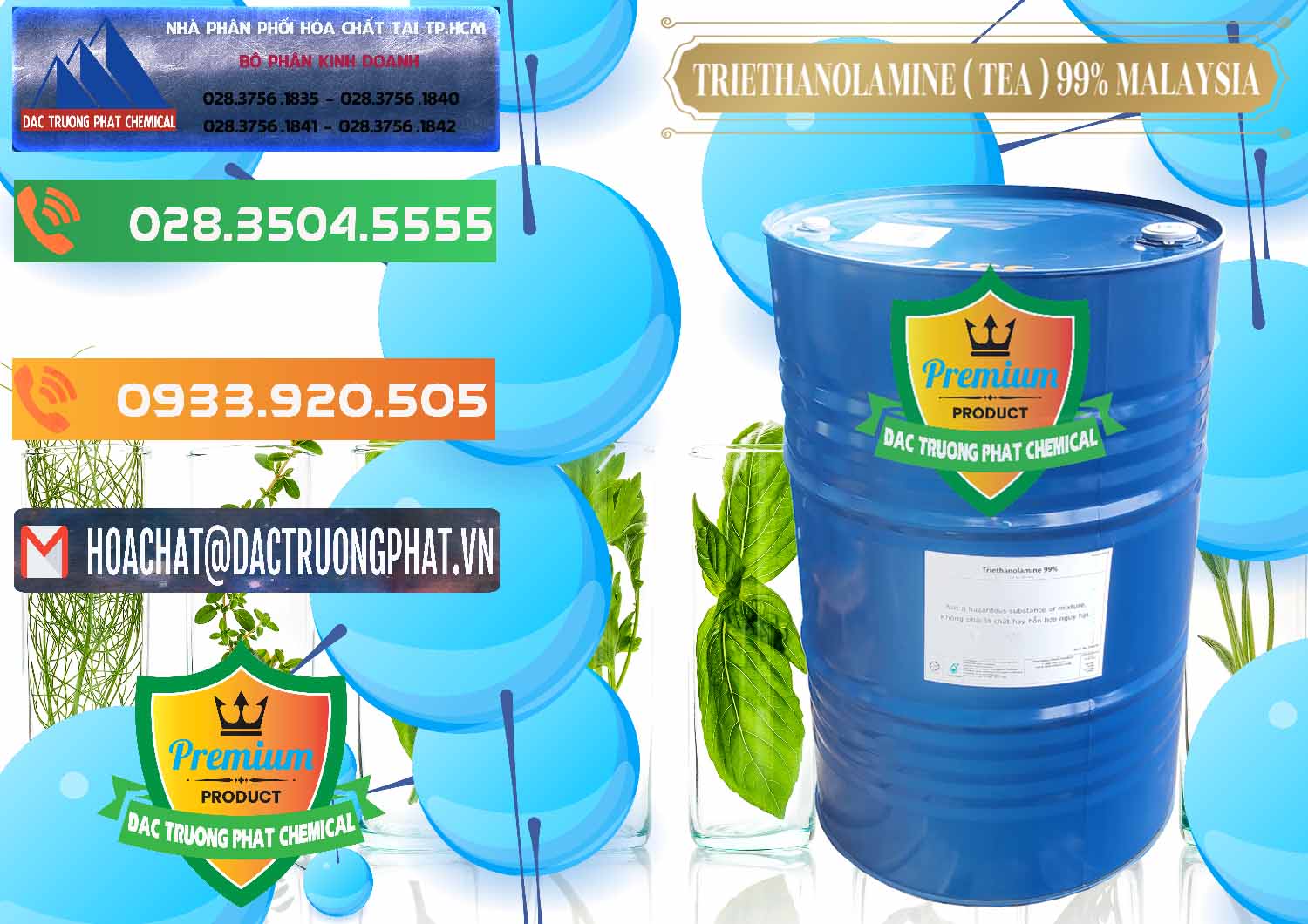 Cty chuyên cung cấp ( bán ) TEA - Triethanolamine 99% Mã Lai Malaysia - 0323 - Nơi chuyên nhập khẩu & phân phối hóa chất tại TP.HCM - hoachatxulynuoc.com.vn