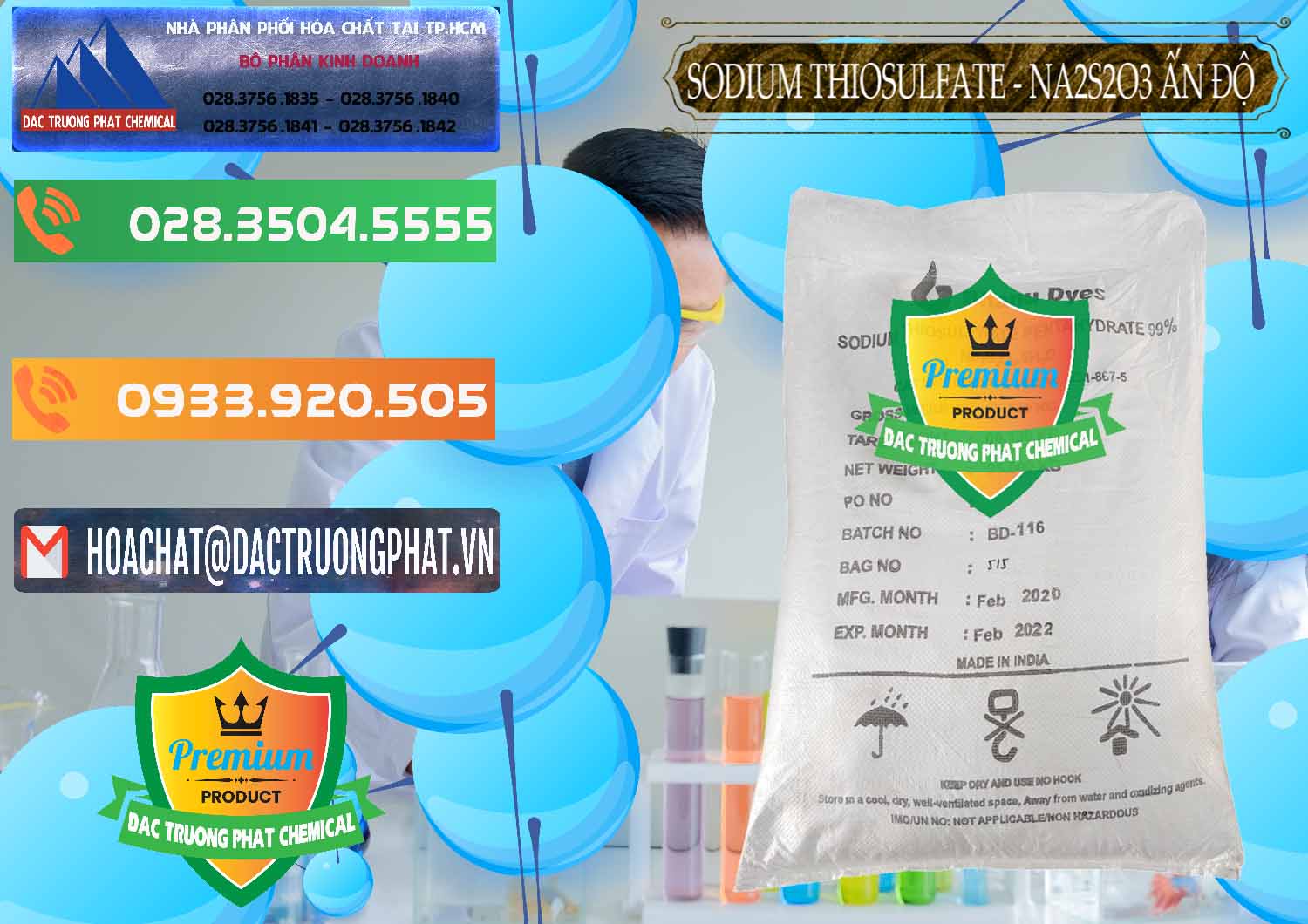 Cty chuyên bán ( phân phối ) Sodium Thiosulfate - NA2S2O3 Ấn Độ India Bhanu Dyes - 0202 - Nơi bán - phân phối hóa chất tại TP.HCM - hoachatxulynuoc.com.vn