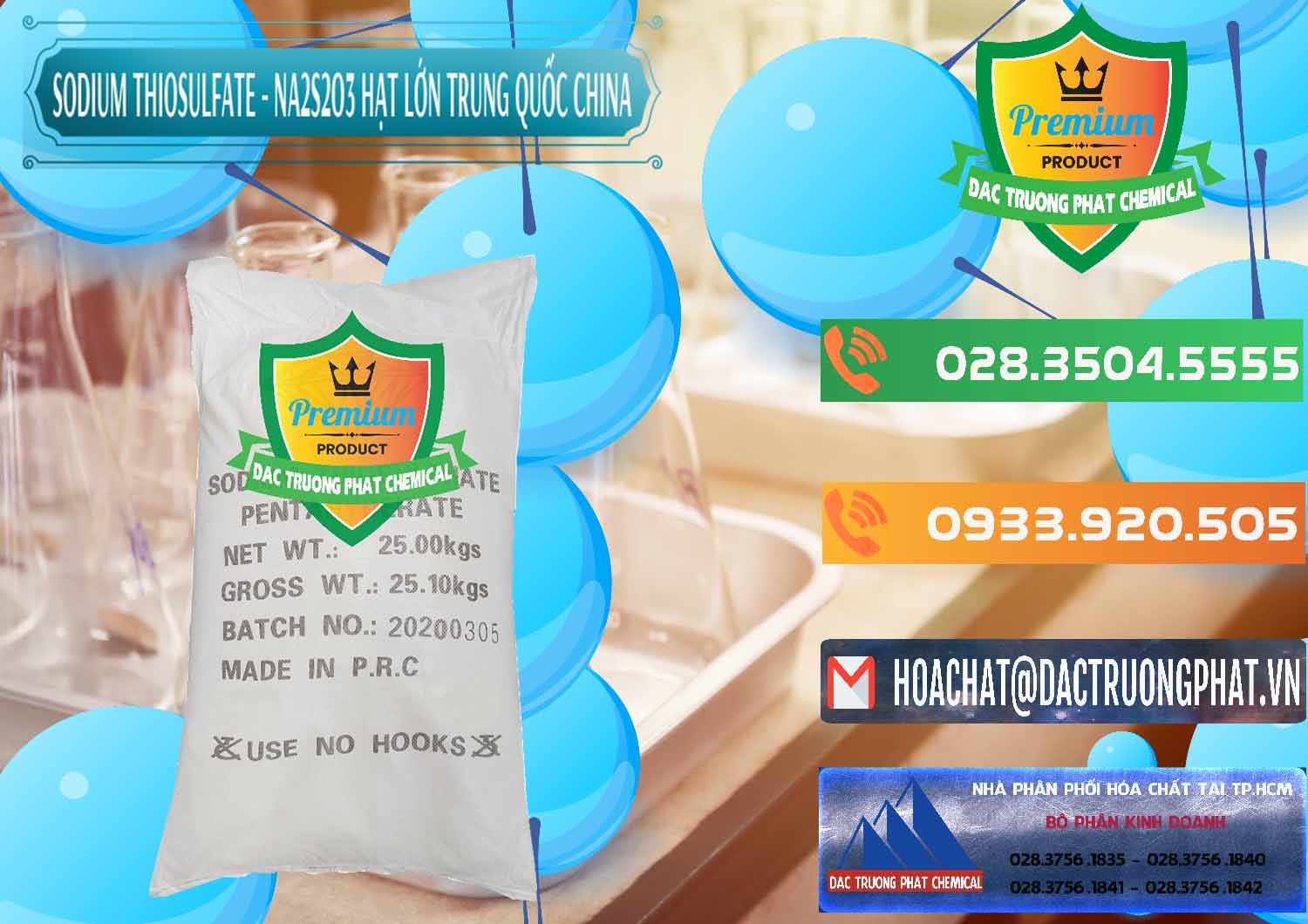 Nơi chuyên bán _ cung ứng Sodium Thiosulfate - NA2S2O3 Hạt Lớn Trung Quốc China - 0203 - Cty chuyên kinh doanh & cung cấp hóa chất tại TP.HCM - hoachatxulynuoc.com.vn