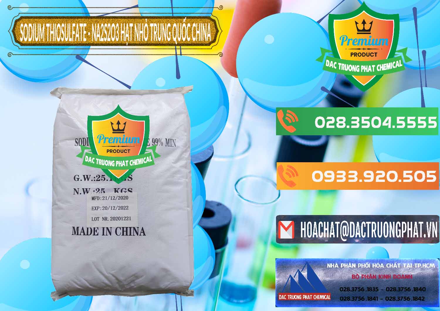 Nơi chuyên phân phối & bán Sodium Thiosulfate - NA2S2O3 Hạt Nhỏ Trung Quốc China - 0204 - Nơi chuyên phân phối & nhập khẩu hóa chất tại TP.HCM - hoachatxulynuoc.com.vn