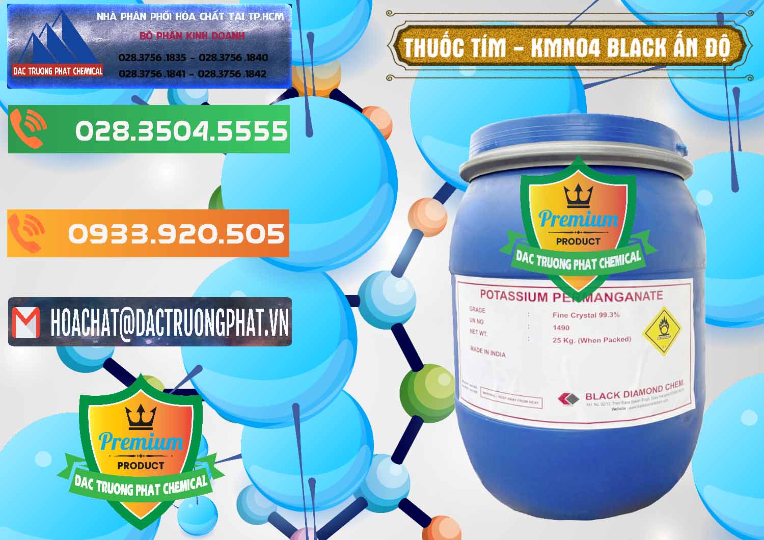 Nơi cung ứng và bán Thuốc Tím - KMNO4 Black Diamond Ấn Độ India - 0414 - Nơi phân phối ( cung ứng ) hóa chất tại TP.HCM - hoachatxulynuoc.com.vn