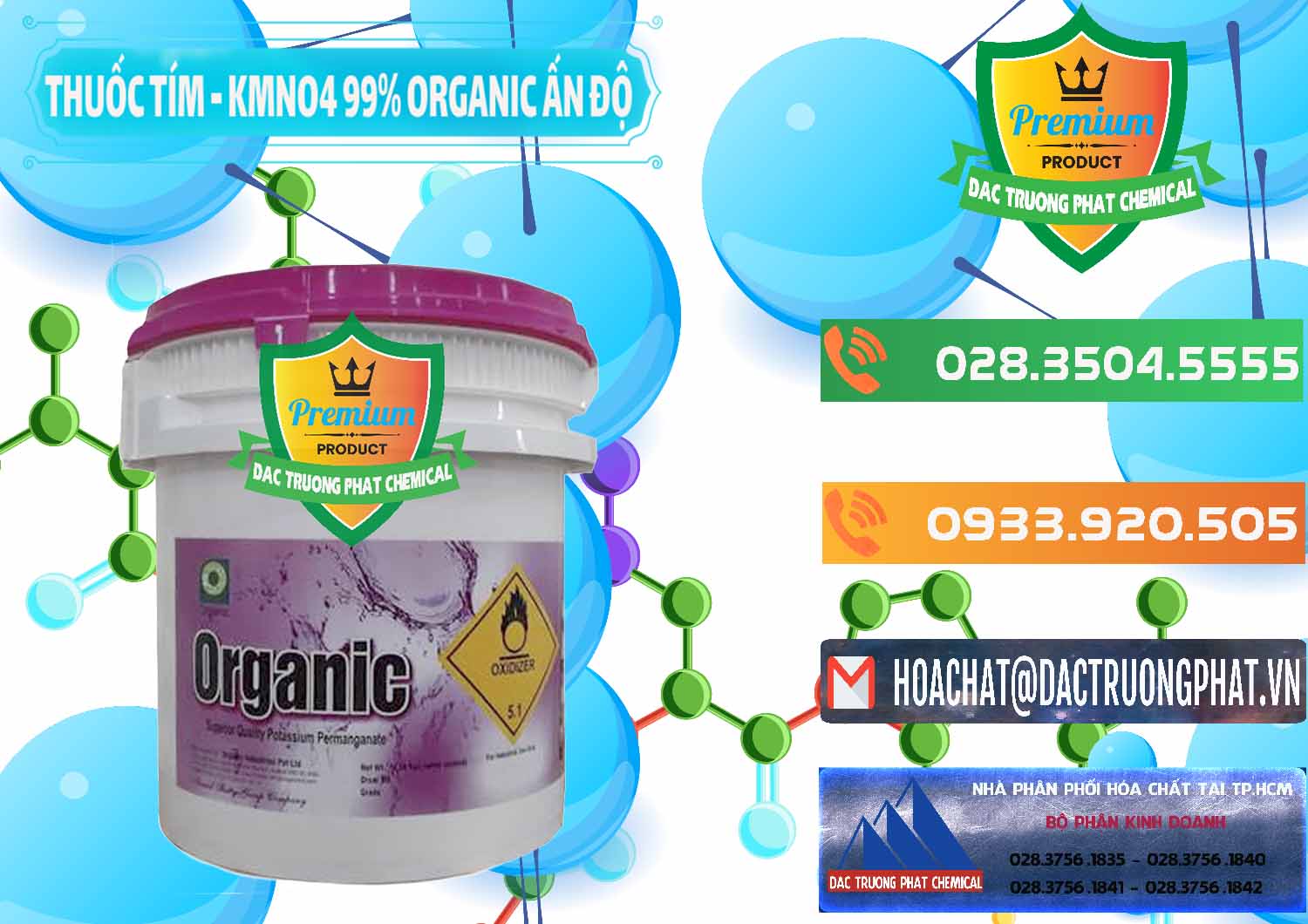 Chuyên bán và phân phối Thuốc Tím - KMNO4 99% Organic Ấn Độ India - 0216 - Công ty phân phối và cung cấp hóa chất tại TP.HCM - hoachatxulynuoc.com.vn